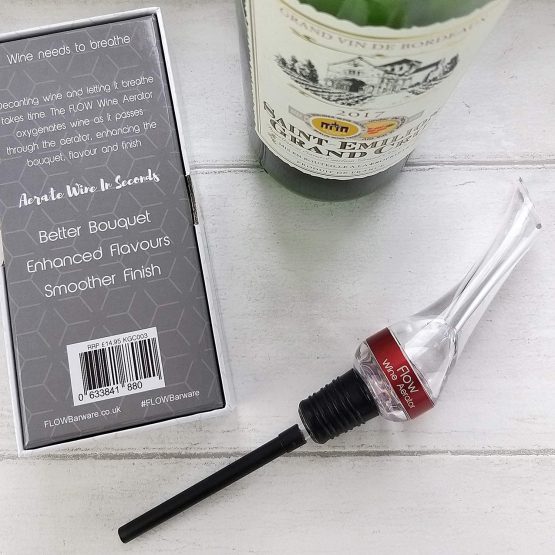 FLOW Wine Aerator Pourer Aerate Wines in Seconds, Professional Red Wine Aerating Non Drip Pourer with Integrated 150 Degree Pouring Spout For Easy Decanting, A Great Bar Gadget & Gift From FLOW Barware - Image 3
