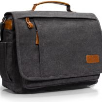 Estarer 13.3-14 inch Mens Laptop Messenger Bag,Work Satchel Shoulder Bag for MacBook Pro/MacBook Air/Surface Pro/Chromebook,Grey Computer Briefcase