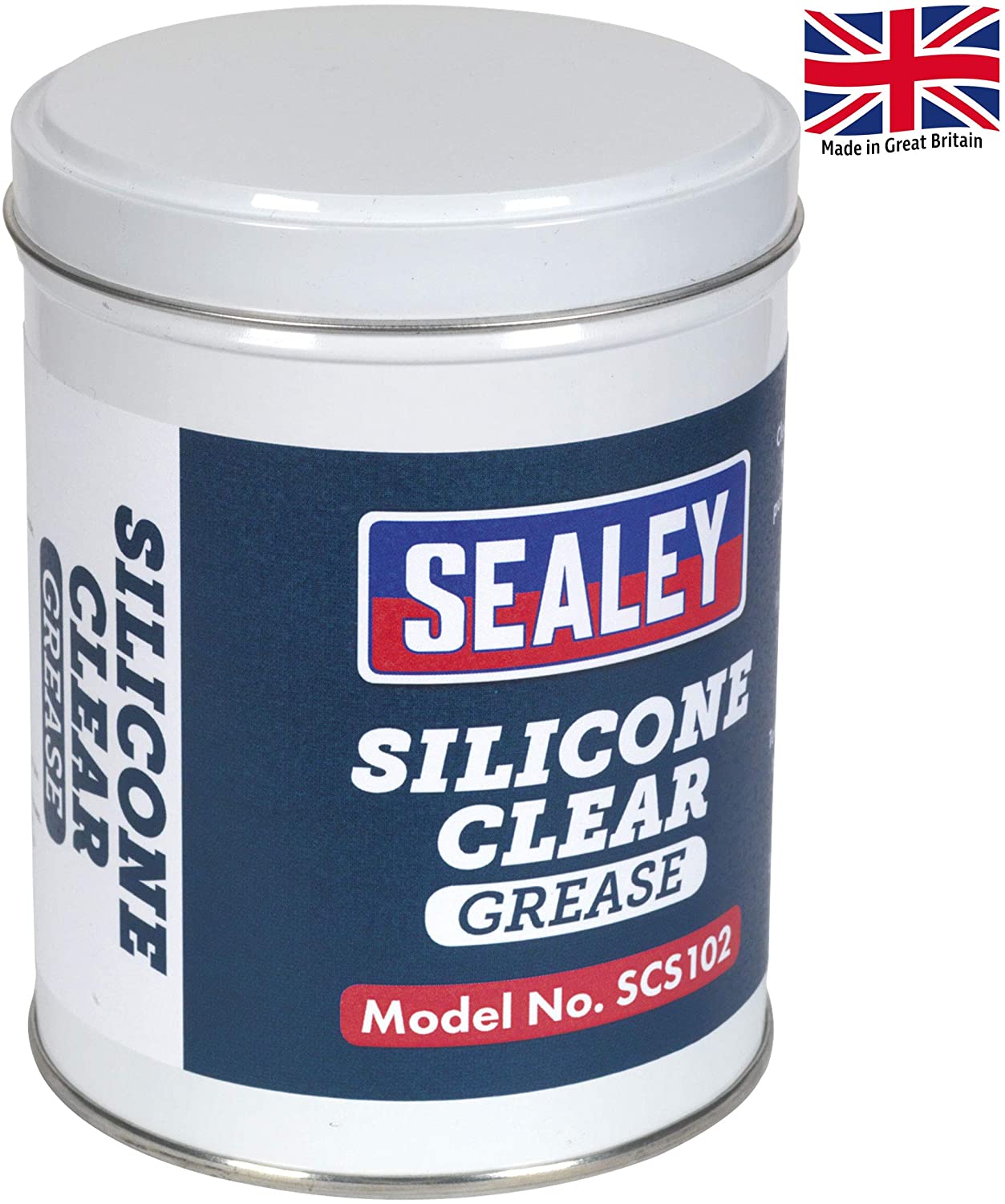 Sealey SCS102 Silicone Clear Grease 500g Tin, Multicoloured