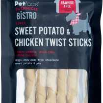 Petface The Doggie Bistro Sweet Potato & Chicken Twists, Pack of 5