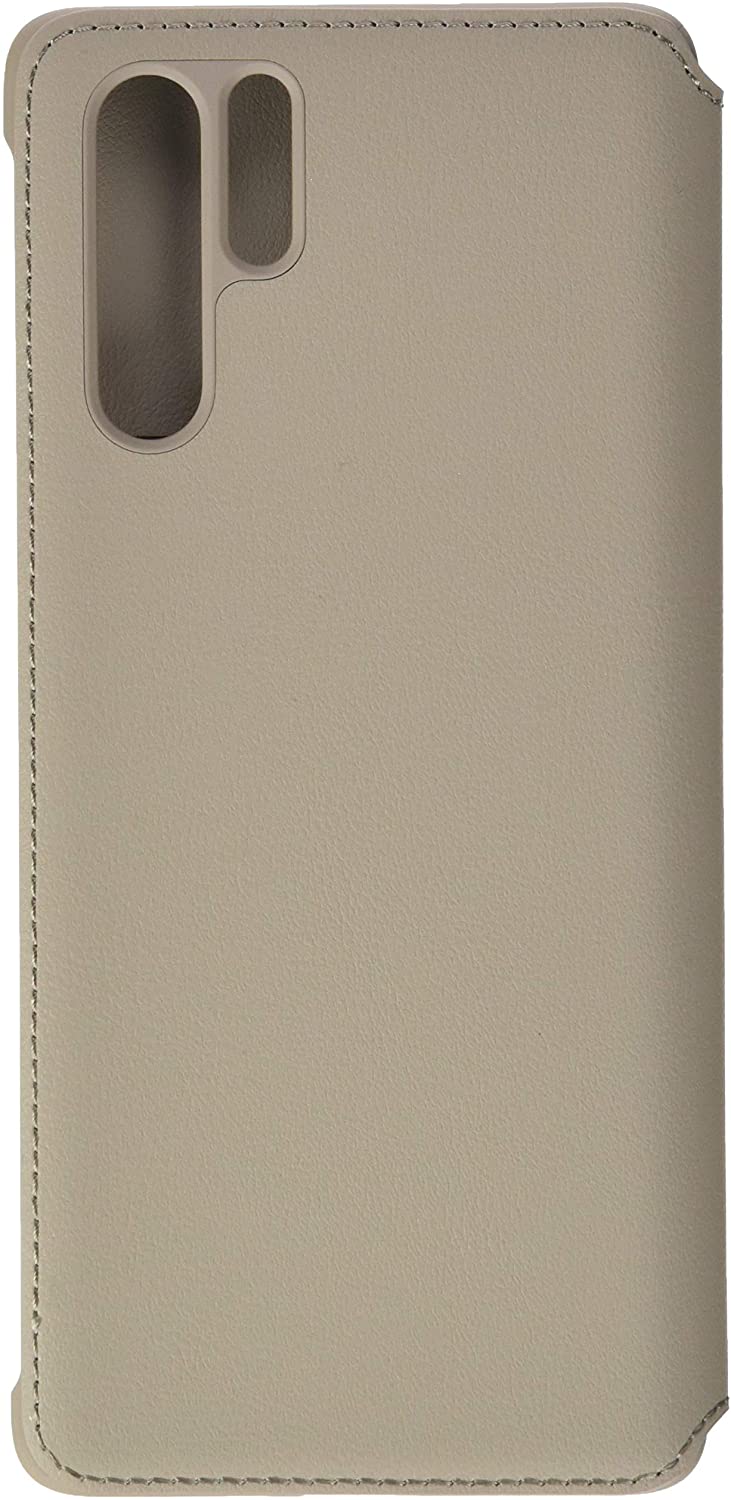 HUAWEI P30 Pro Faux Leather Wallet Cover Khaki - Image 2