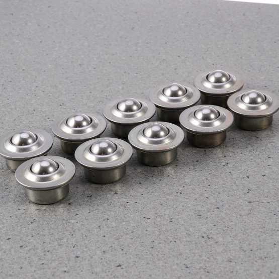 UEETEK 10pcs Stainless Steel Universal Base Metal Ball Bearing Casters Mounted Bearing Transfer Bearings - Image 4