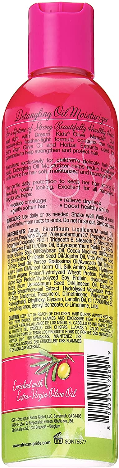 African Pride Dream Kids Olive Miracle Anti-Breakage Detangling Oil Moisturizer 236 ml/8 fl.oz, 236 ml (Pack of 1) - Image 2