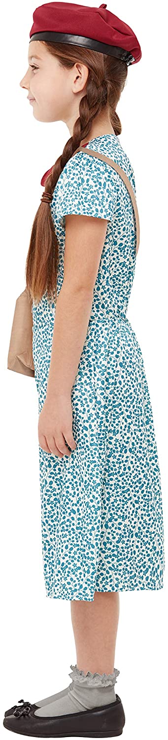 My Illusions Girls Evacuee Costume Large Blue, Large 10-12 Years - Image 4