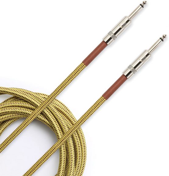 D'Addario Custom Series Braided Instrument Cable, Tweed, 10'