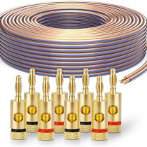 conecto OFC Professional Audio Speaker Cable, Cross Section 2 x 1.50mm² (99.9% OFC Full Copper 48 x 0.20 mm Wire)