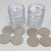 Merriway® BH00152 Castor Caster Cups with Felt Pad, Outer Dimension 68 mm (2.5/8 inch) - Large, Clear, Pack of 8