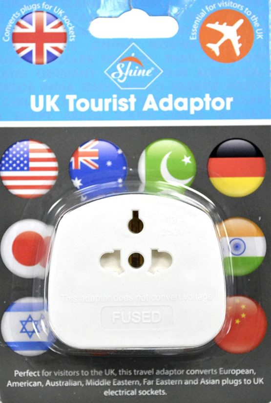 EUROPEAN TO UK TRAVEL ADAPTER, 2 TO 3 PIN TRAVEL PLUG/ADOPTER 3 PIN ADAPTOR PACK OF 1 - Image 2