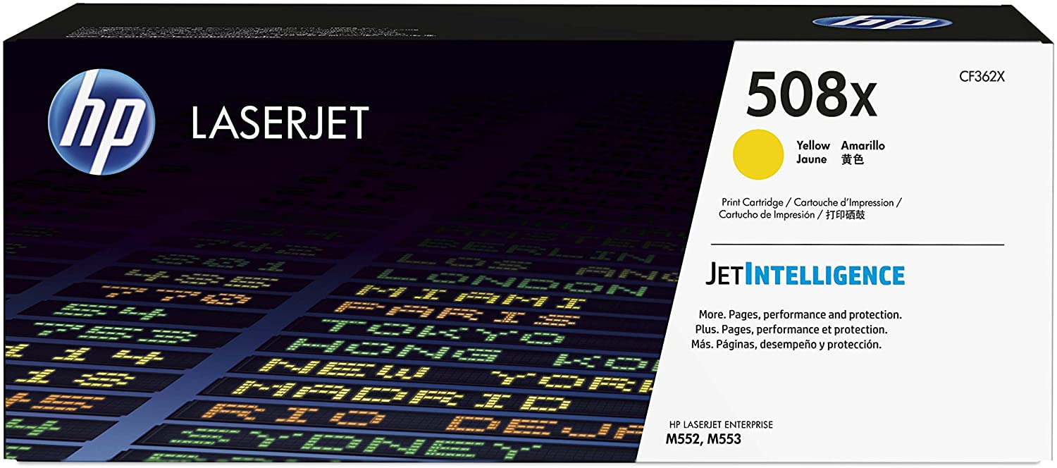 HP CF362X 508X High Yield Original LaserJet Toner Cartridge, Yellow, Single Pack