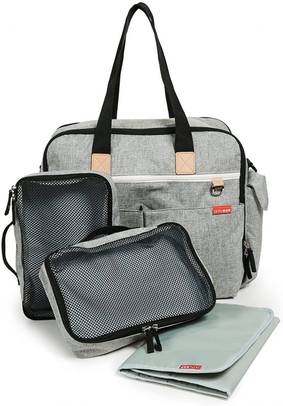 Skip Hop Duo Signature Weekender Changing Bag, Grey Melange