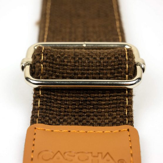 CASCHA Ukulele Strap adjustable I Length 76 cm to 139 cm individually adjustable I robust ukulele strap for children & adults I pleasant & comfortable to wear I Strap ukulele cotton beige - Image 3