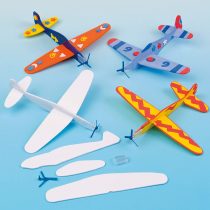 Baker Ross EV1813 Make Your Own Flying Gliders, Arts and Crafts for Kids to Colour in, Party Bag Fillers, Games and Prizes, Assorted, (Pack of 8)