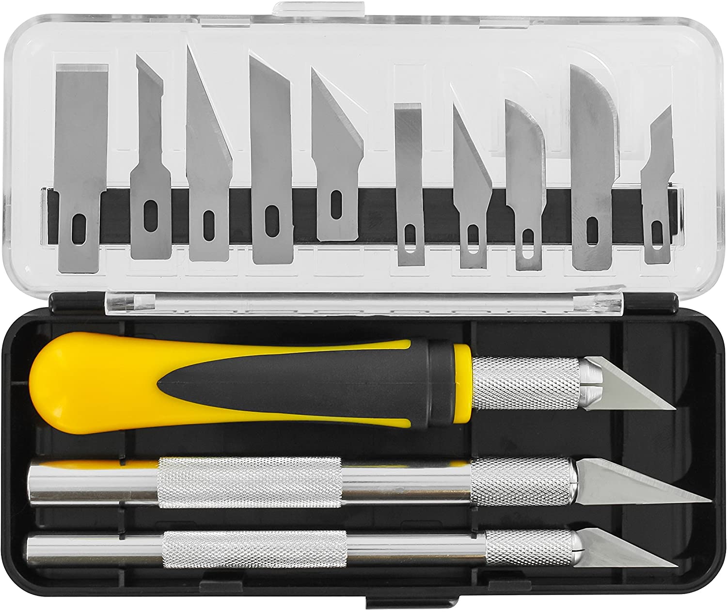 Modelcraft PKN3305/S Precision Craft Knife Set , Silver , 16 Piece