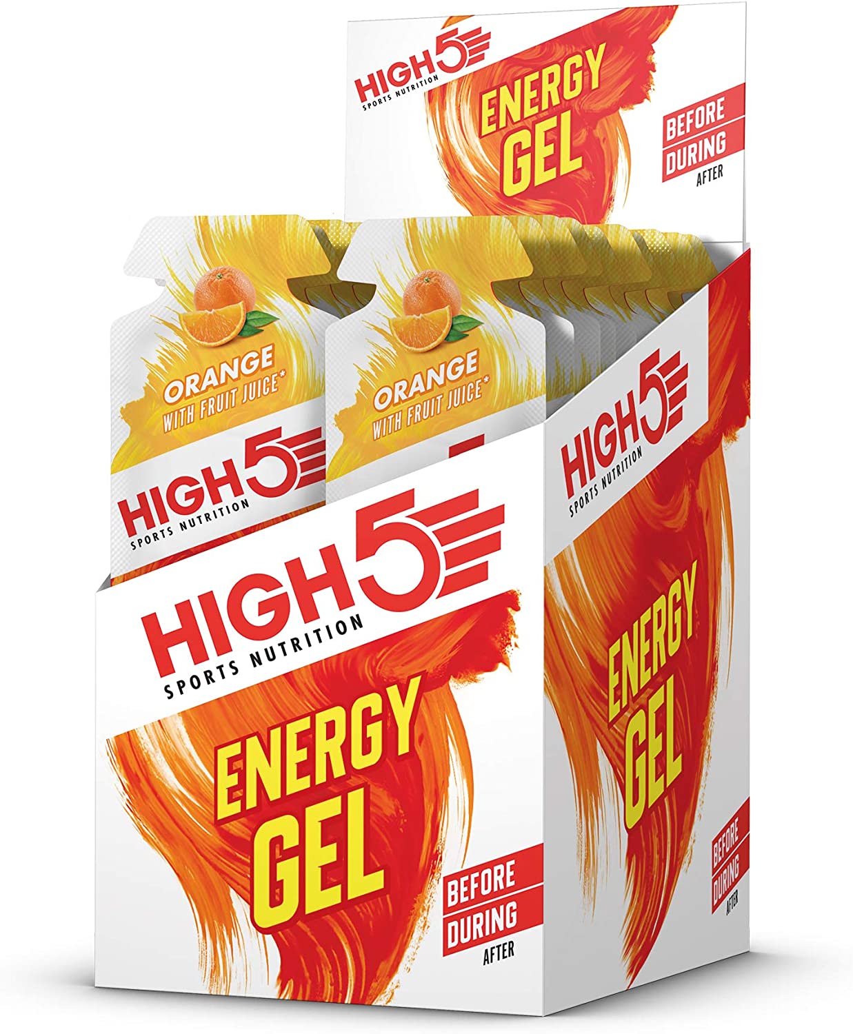 HIGH5 Running Gels Energy, Running Essentials for Quick Release Energy, Natural Fruit Juice & Caffeine-Free