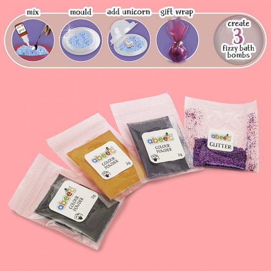 abeec Make Your Own Unicorn Bath Bomb - Bath Bomb Making Kit for Kids - Image 4