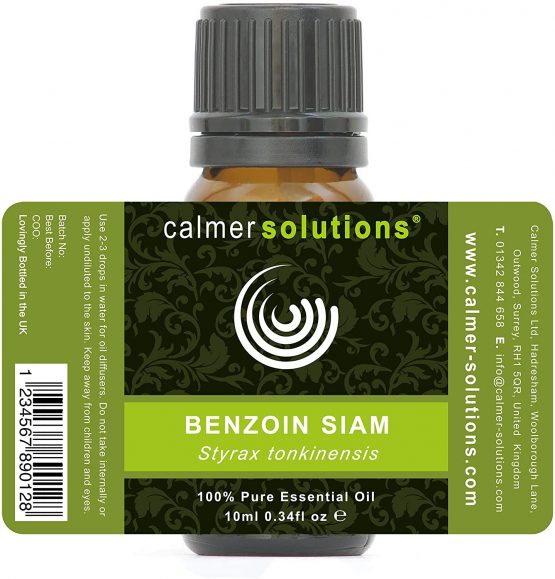 Calmer Solutions Benzoin 100% Pure Essential Aromatherapy Oil 10ml - Image 2
