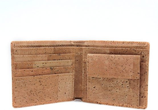 Cork Wallet, Boshiho Vegan Wallet Rfid Blocking Purse, Slim Wallet With Coin Pocket Card Holders (Tan) Ideal for Christmas and New Year Gift(Size: 4.5 x 3.7 x 0.5 inch)