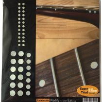 Inlaystickers Inlay Sticker Fret Markers for Guitars & Bass - Custom Dots Set - White Pearl F-085CD-WT-AZ