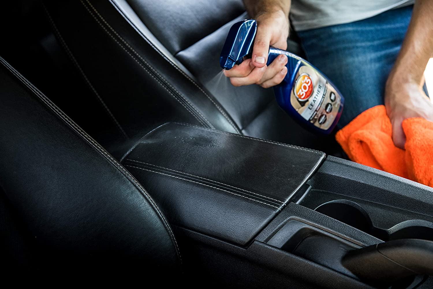 303 Products 303-30218 Automotive Leather 3-in-1 Complete Care , 16 fl. oz, Blue, 473.18 ml (Pack of 1) - Image 3