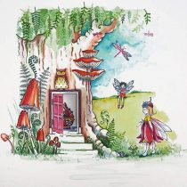 Creative Expressions Fairy Doors A5 Clear Stamp Set, Grey