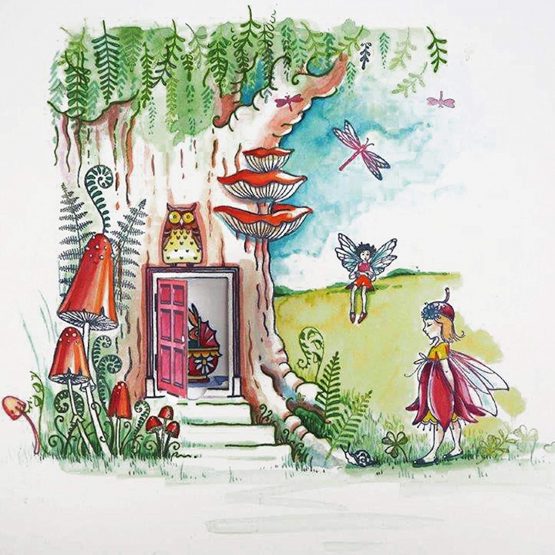 Creative Expressions Fairy Doors A5 Clear Stamp Set, Grey
