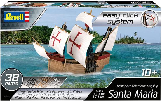 Revell RV05660 05660 5660 1:350 Santa Maria (Easy-Click) Plastic Model Kit, Various, 1/350 - Image 2