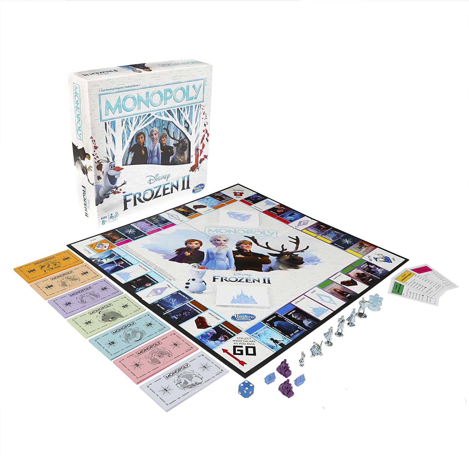 Monopoly Game: Disney Frozen 2 Edition Board Game for Ages 8 and up, Nylon/a - Image 3