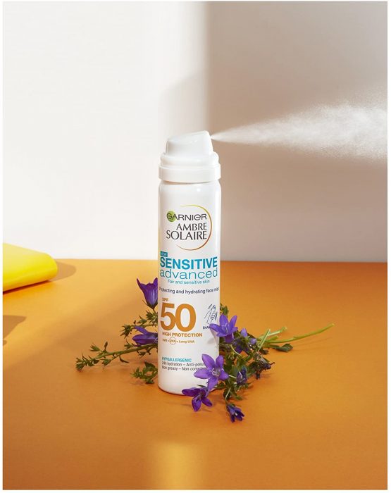 Garnier Ambre Solaire Hydrating Face Sun Cream Mist SPF50, 75ml - Image 3