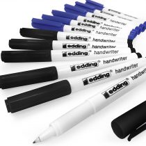 Edding Handwriter Handwriting Pen – Black and Blue Ink – 0.6mm - Mixed Pack of 12