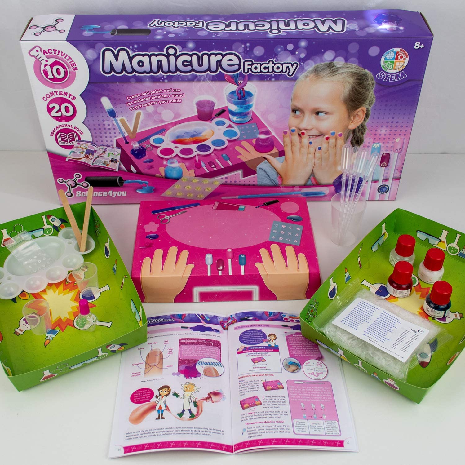 Science 4 You - DOM Manicure Factory Childrens Educational Science kit for Kids Aged 8+, Multi-Colour, Multicolor - Image 4