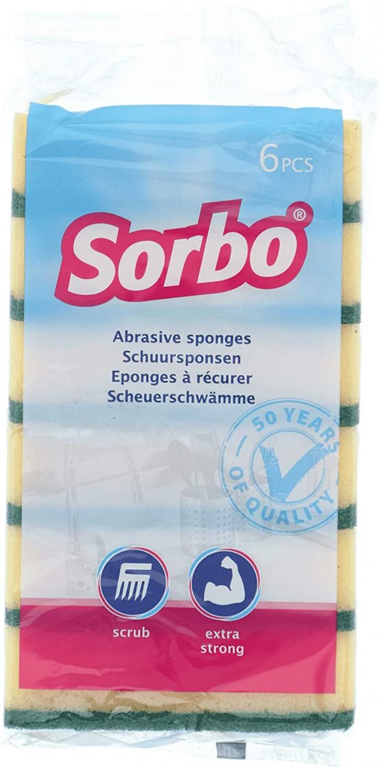 Sorbo 6 Large Heavy Duty Scouring Sponges