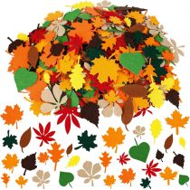 Boao 528 Pieces Leaf Stickers Felt Leaf Fall Stickers Maple Leaf Decals Assorted Autumn Leaf Decorations for Thanksgiving Party Craft Ornaments