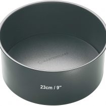 MasterClass KCMCHB36 23 cm Deep Cake Tin with PFOA Free Non Stick and Loose Bottom, 1 mm Carbon Steel, 9 Inch Round Pan , Grey