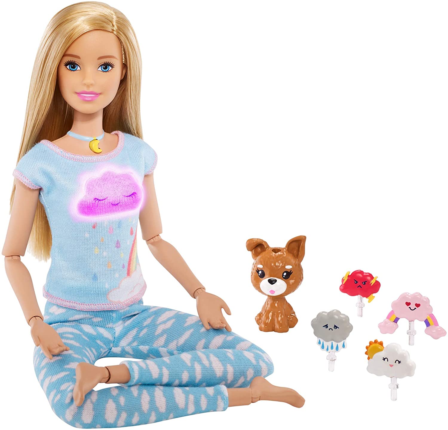 Barbie GNK01 Breath with Me Meditation Doll, Multicolored, 6.99 cm (Height), 8.5 cm (Length), 5.5 cm (Width)