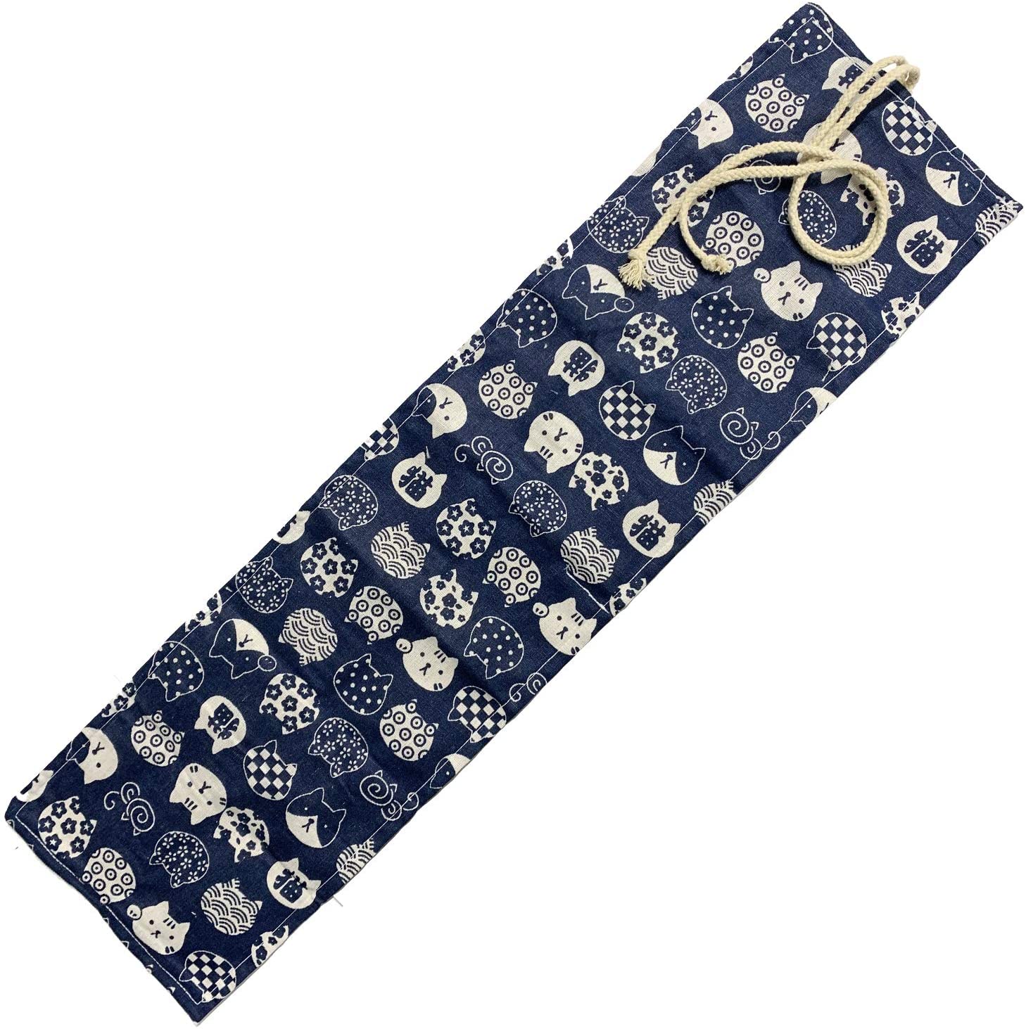 Canvas Pencil Wrap Case, DOITEM 72 Holes Colored Pencil Roll Holder Storage Pouch for Artist, School, Office and Animal - Image 2