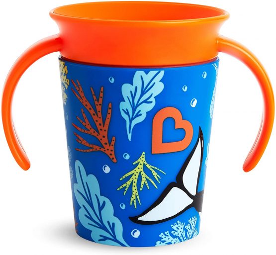 Munchkin Miracle 360 WildLove Trainer Cup, 6 oz/ 177 ml, Orca - Image 4
