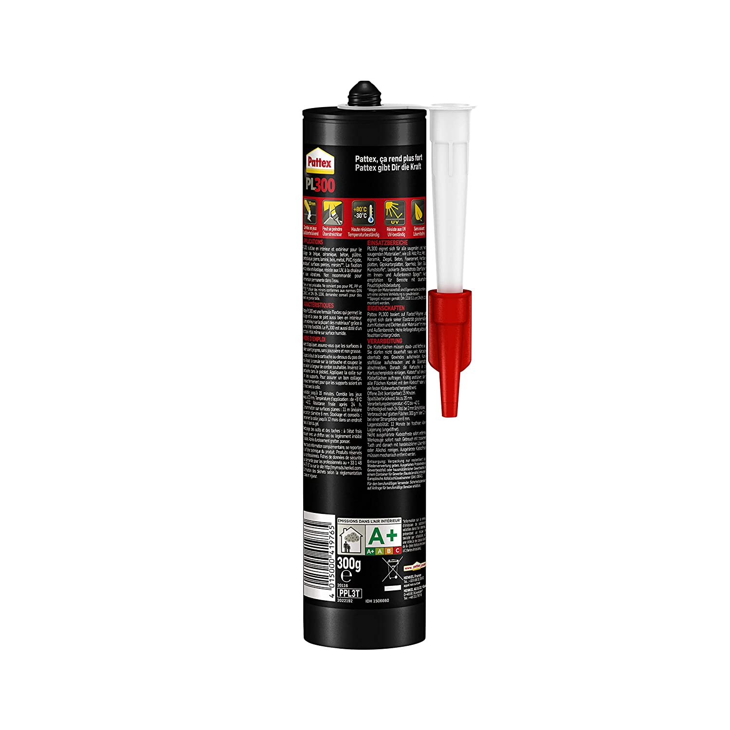 Pattex 1506660 "Pl 300" Mounting Glue, Transparent, 300 ml - Image 2