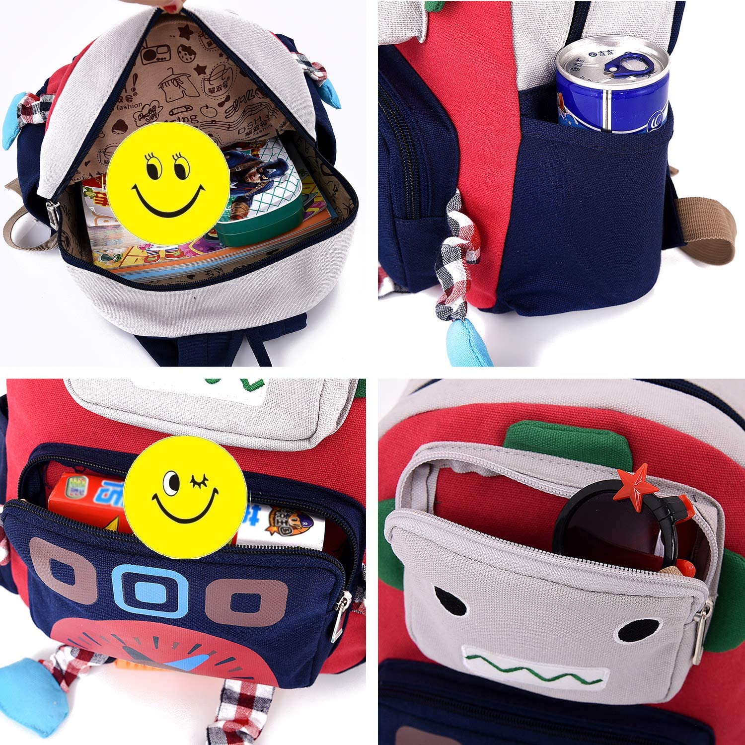 Infant Kid Backpack Rucksack with Leash Reins Robot Boy with Strap ...