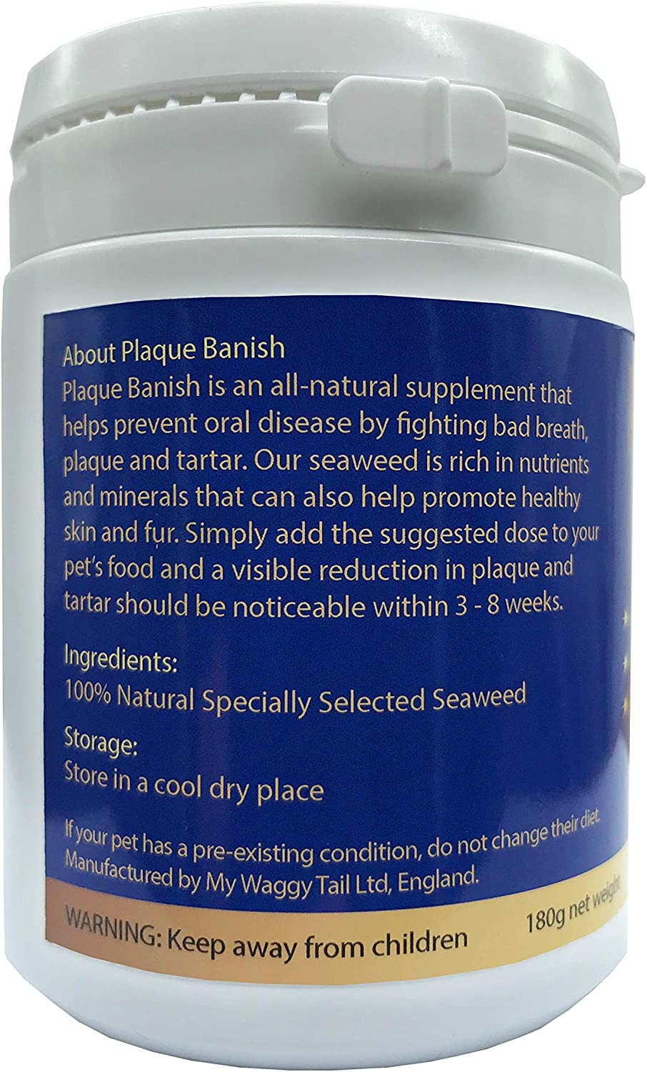 Plaque Banish 100% Natural Plaque Off 180g for Dogs, 180 g (Pack of 1) - Image 2