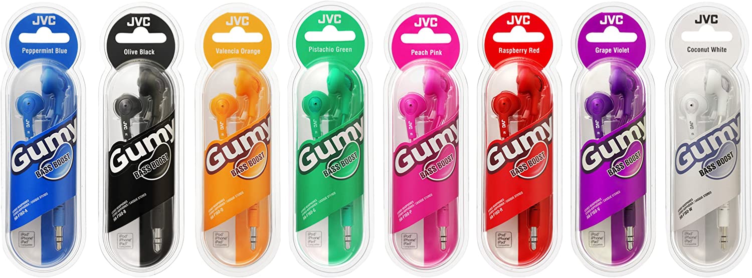 JVC Gumy In-Ear Wired Headphones Earphones Compatible with iPod, iPhone, Samsung - Black - Image 4