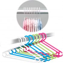LaLoona Children’s Hangers 22 Pack - Tubular, Ultra Thin Kids Coat Hangers for Baby & Toddler Clothes - Coloured