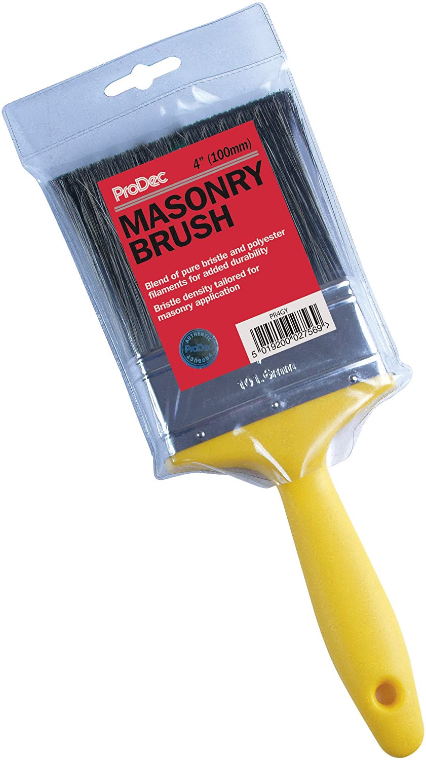 ProDec PR4GY 4″ Flat Masonry Paint Brush for Rapid Application of
