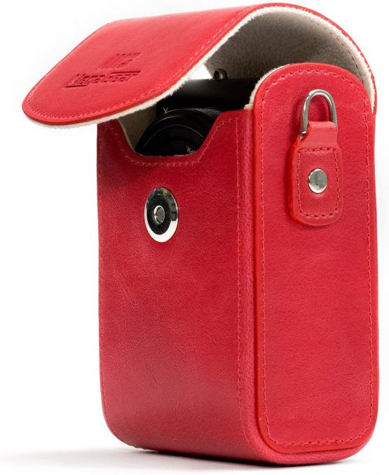 MegaGear Leather Camera Case with Strap compatible with Nikon Coolpix A1000, A900 - Image 3
