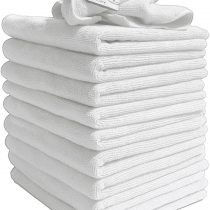 Exel Microfibre Super Magic Cleaning Cloths For Polishing, Washing, Waxing And Dusting. Cleaning Accessories, White (Pack of 10)