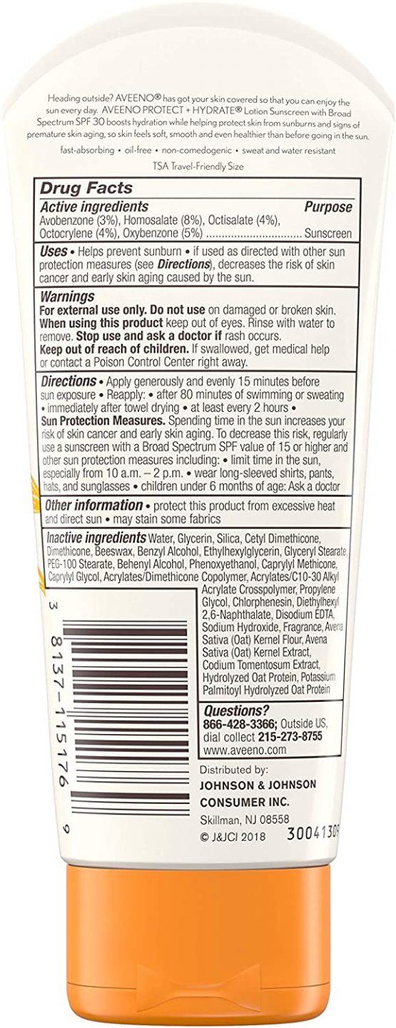 Aveeno Protect + Hydrate SPF#30 Lotion 90 ml - Image 4