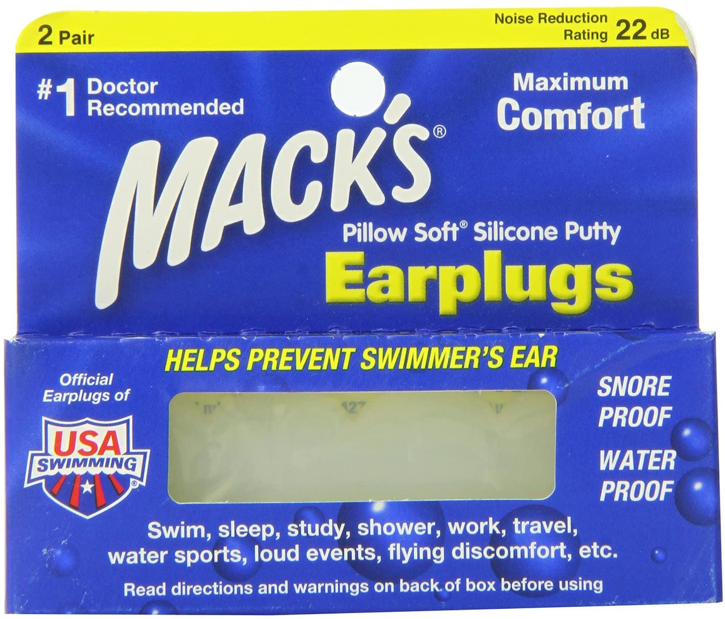 Macks Pillow Soft Ear Plugs White, 2 count (Pack of 1) - Image 3