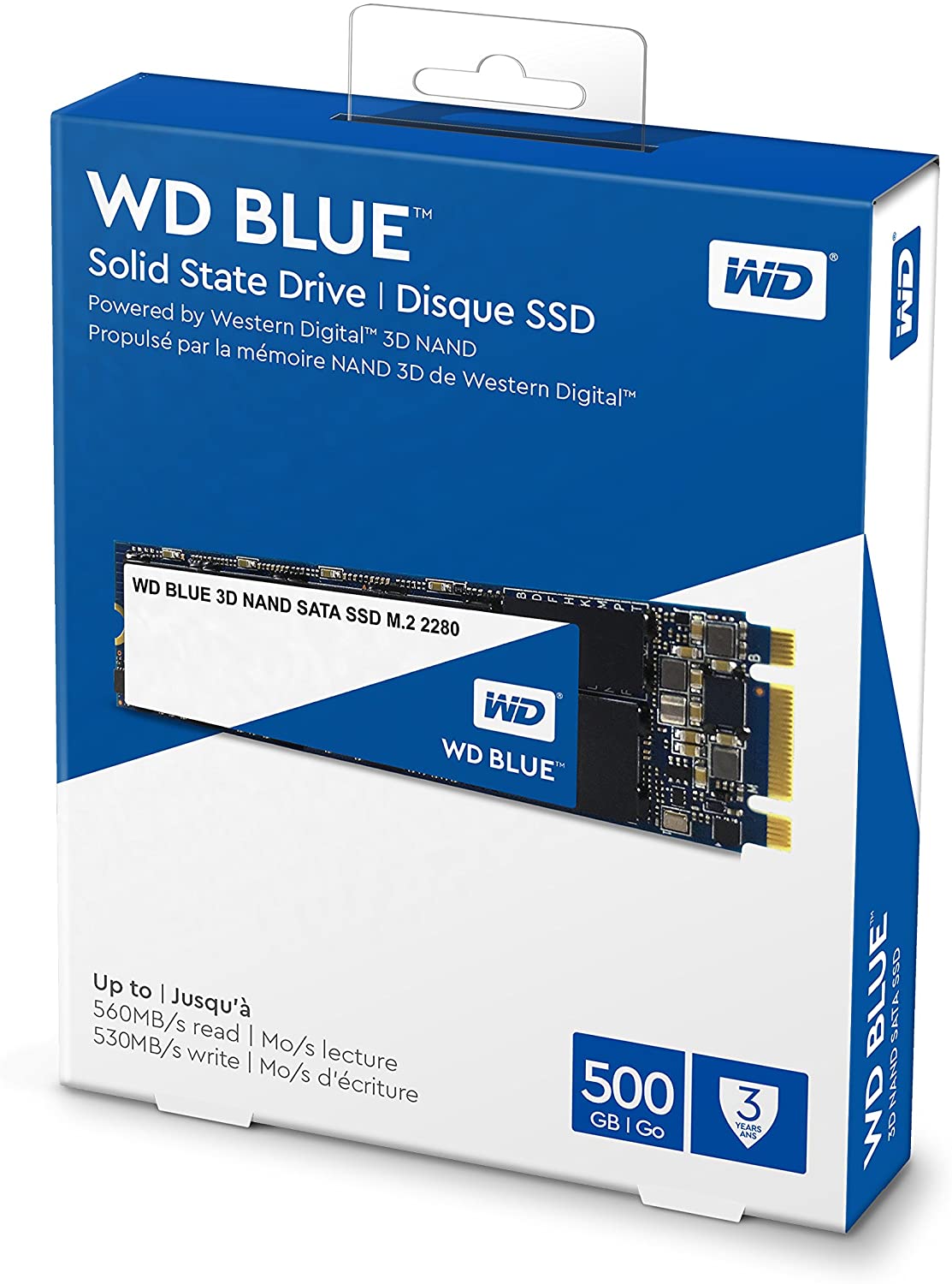 Western Digital WDS250G2B0B WD Blue 3D NAND Internal SSD M.2 SATA, 250 GB - Black - Image 4