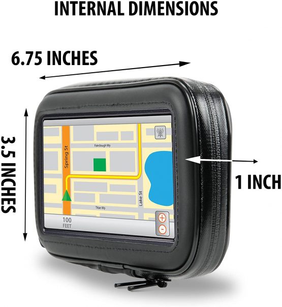 USA Gear Bike/Motorbike Handlebar Mount, Waterproof Weather Resistant 2-In-1 Design with 360 Degree Viewing and Touch Access - Compatible with Garmin Edge, Magellan eXplorist, TomTom Rider and More - Image 4