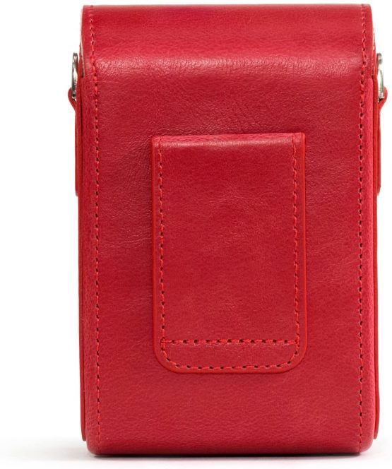 MegaGear MG1214 Panasonic Lumix DC-ZS70, DC-TZ90, DMC-LX10, DMC-ZS60, DMC-TZ80, DMC-ZS100, TZ100, TZ101 Leather Camera Case with Strap - Red - Image 2