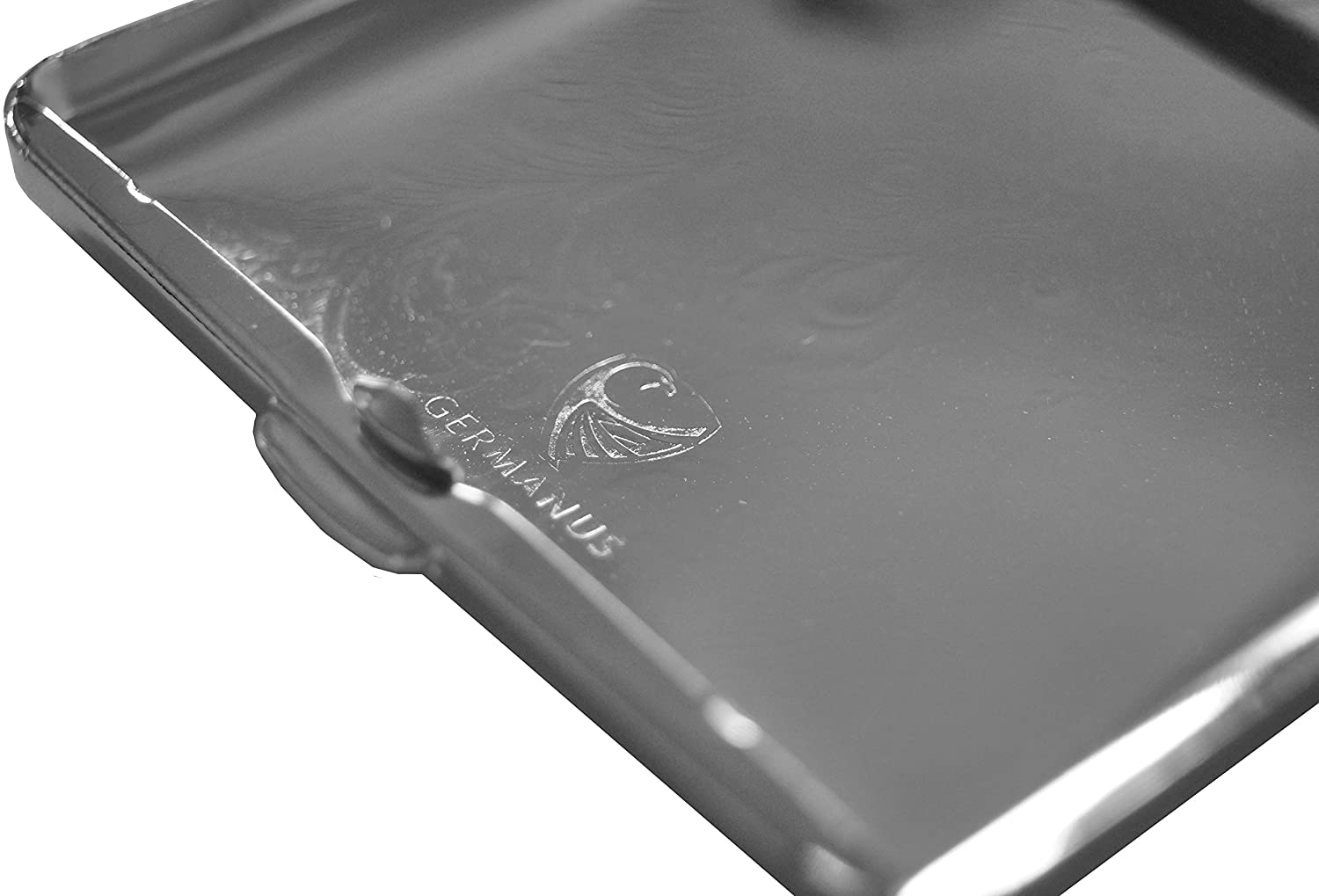 GERMANUS Cigarette Case Nickel Matte Engravable, Silver - Image 3